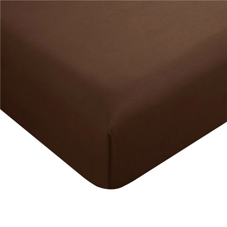 Home Bedroom 4-Piece King Size Bed Flat Sheets Fitted Sheet Soft Fleece Pillowcases - Coffee