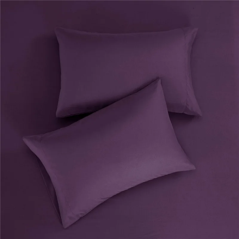 Home Bedroom 4-Piece King Size Bed Flat Sheets Fitted Sheet Soft Fleece Pillowcases - Purple