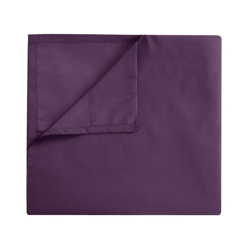 Home Bedroom 4-Piece King Size Bed Flat Sheets Fitted Sheet Soft Fleece Pillowcases - Purple
