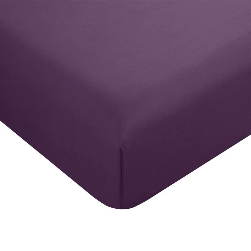 Home Bedroom 4-Piece King Size Bed Flat Sheets Fitted Sheet Soft Fleece Pillowcases - Purple