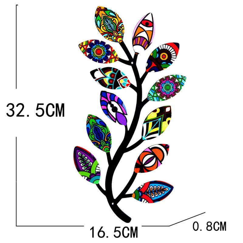 YY921 32,5x16,5x0,8 cm Gartenwanddekoration zum Aufhängen, Eisendekor für Zuhause - 1