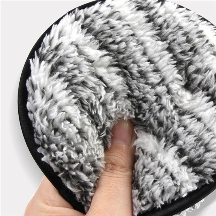 MAANGE MAG5701 Coussin démaquillant réutilisable à double face - Noir et blanc