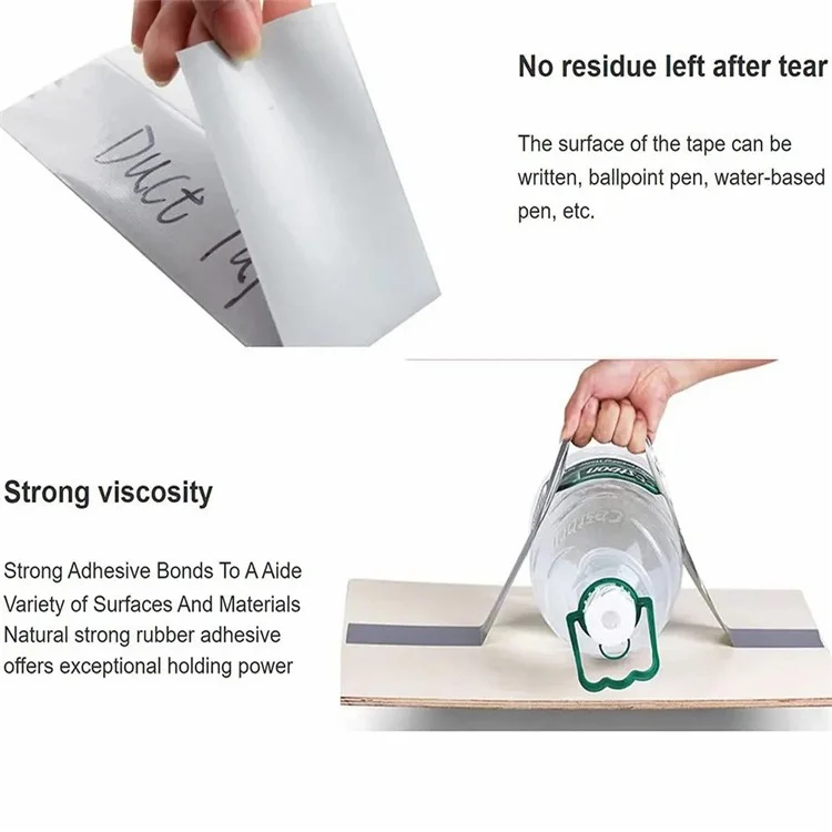 20m Duct Tape Silver-Grey Strong Adhesive Duct Tape Sealing Tape for Repairing Labelling - 45mm