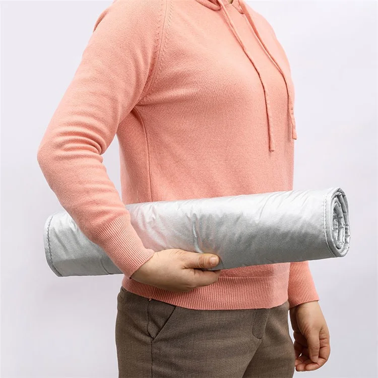 Tappetino da stiro in poliestere resistente al calore da 55x120 cm con asse da stiro portatile e protezione per gli indumenti
