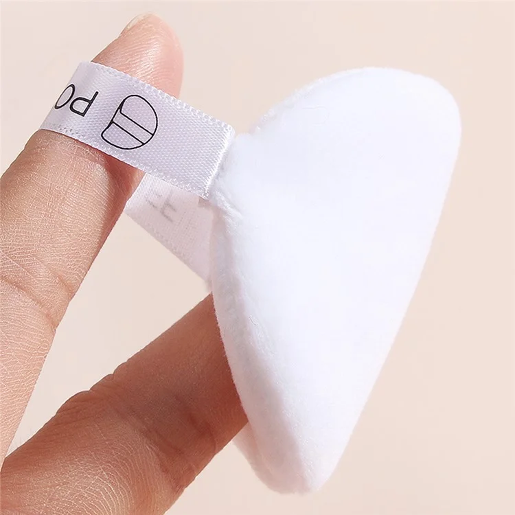 MAANGE 5 tampons de maquillage ronds en flocage réutilisables - Nude