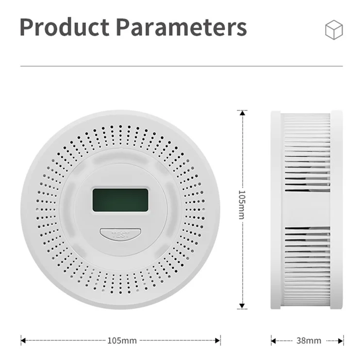 XY-S512COM Smoke Carbon Monoxide Detector Alarm CO Gas Monitor (Without Battery)