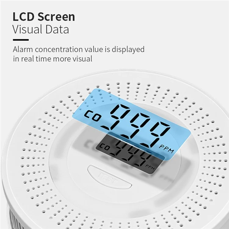 XY-S512COM Smoke Carbon Monoxide Detector Alarm CO Gas Monitor (Without Battery)