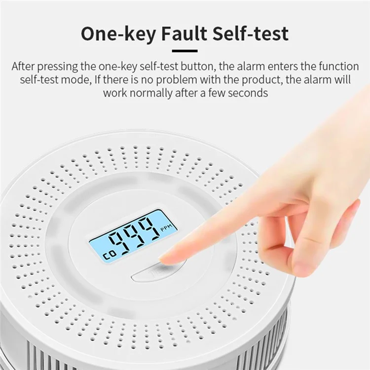 XY-S512COM Smoke Carbon Monoxide Detector Alarm CO Gas Monitor (Without Battery)