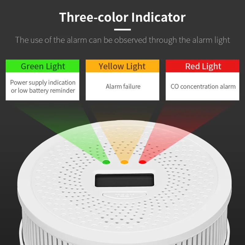 XY-C616 Carbon Monoxide Detector LCD Display CO Toxic Gas Detection Alarm