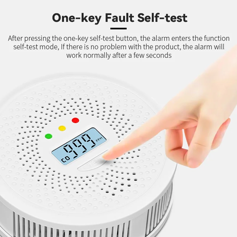 XY-C616 Carbon Monoxide Detector LCD Display CO Toxic Gas Detection Alarm