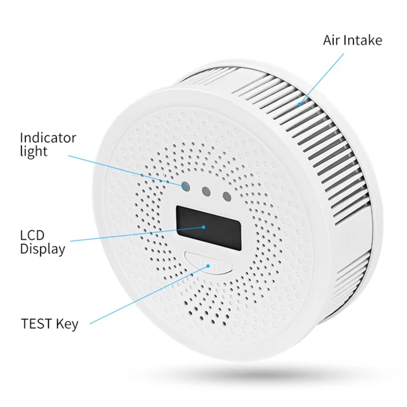XY-C616 Carbon Monoxide Detector LCD Display CO Toxic Gas Detection Alarm