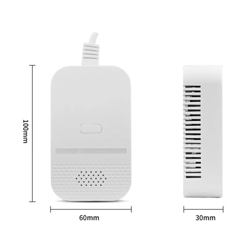 XY-G801 Natural Gas Leakage Alarm Pipeline Gas Detector with 2 Screw+2 Screw Plug - Enchufe de EE. UU.