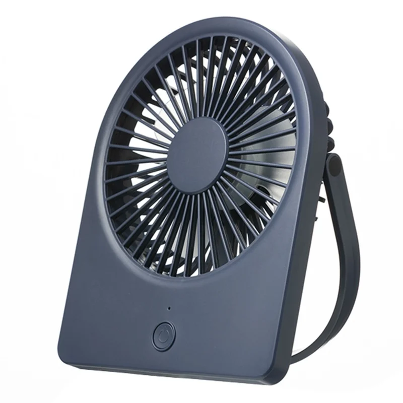 Mini skrivebordsventilator med væghæng, ekstra tynd køleventilator til sommeren - mørkeblå