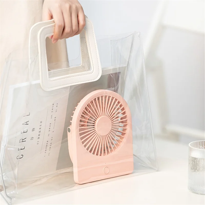 Mini skrivebordsventilator med væghæng, ekstra tynd køleventilator til sommeren - mørkeblå