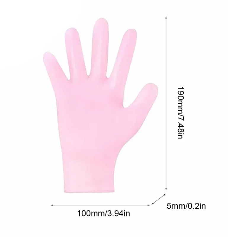 1 Pair Silicone Moisturizing Gloves Hand Spa Hydrating Gloves Skincare Tool - Skin Color