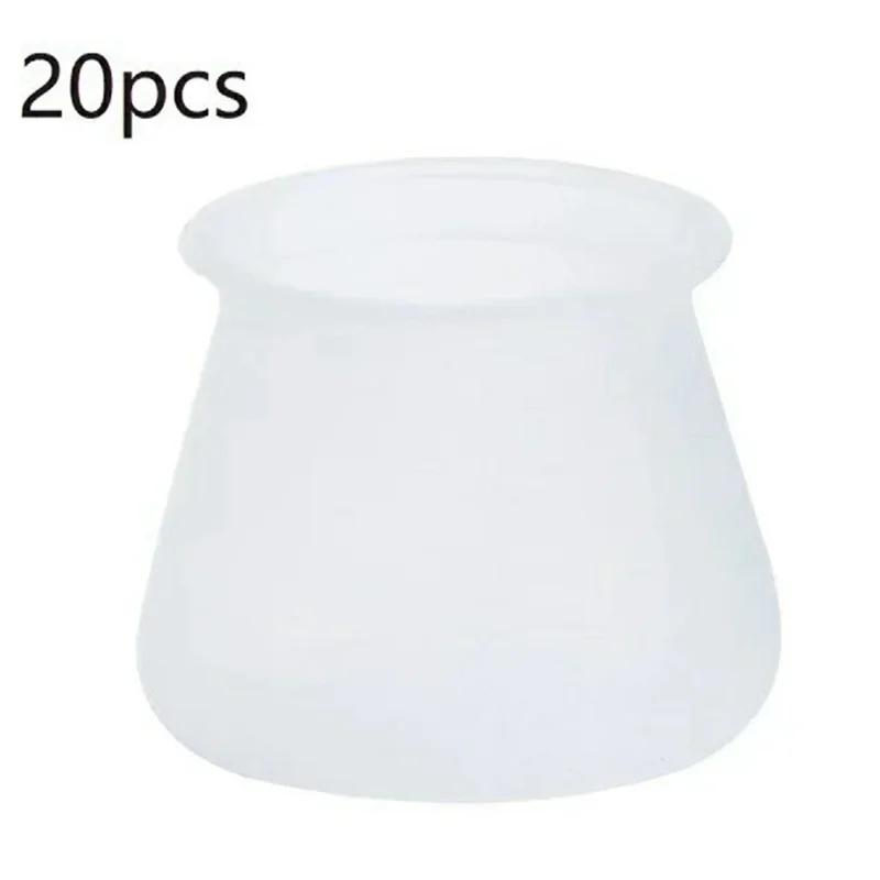 20Pcs 3-4cm Furniture Round Feet Covers Silicone Table Chair Leg Caps Floor Protector