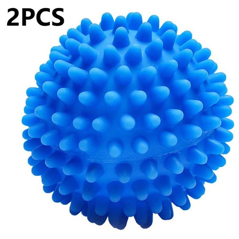 2Pcs 6.5cm Washing Machine Delinting Ball Reusable PVC Laundry Cleaning Balls - Blue