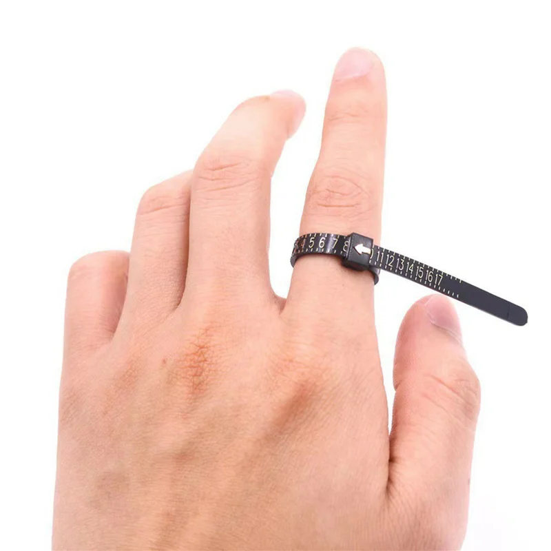 Finger Ring Sizer Measuring Tool 1-17mm Measuring Range for Jewelry Measurement - White
