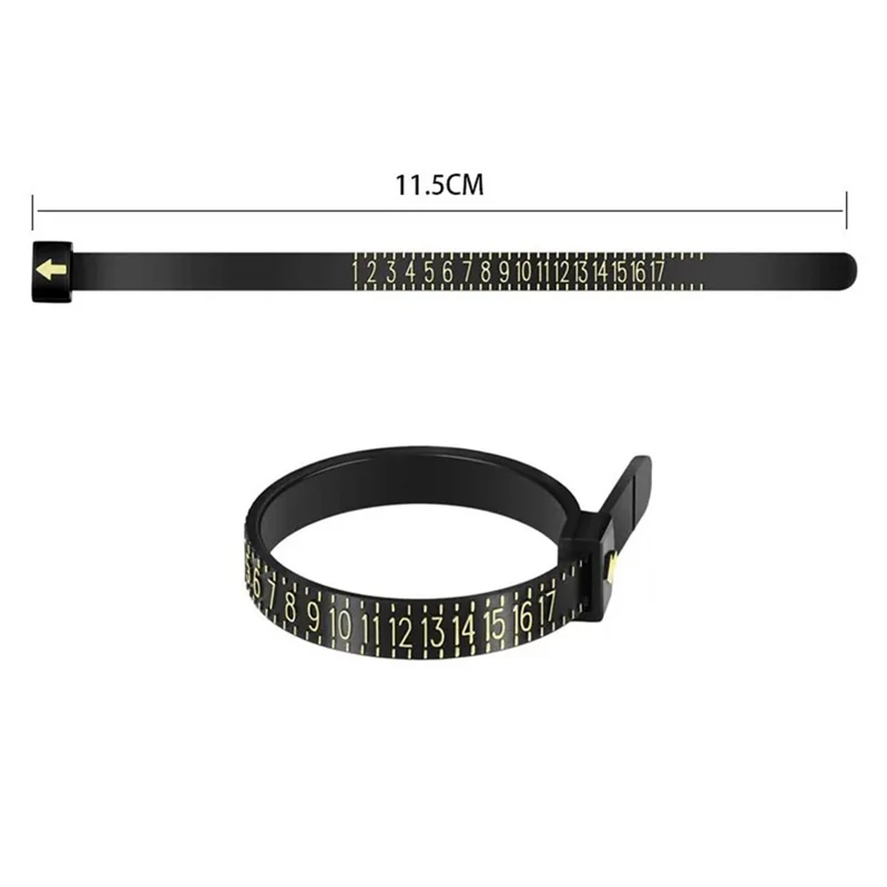 Finger Ring Sizer Measuring Tool 1-17mm Measuring Range for Jewelry Measurement - White