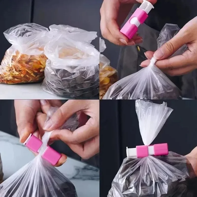 5Pcs Plastic Bag Clip Food Sealing Clip Fresh Keeping Sealer Clamp - Lake Blue