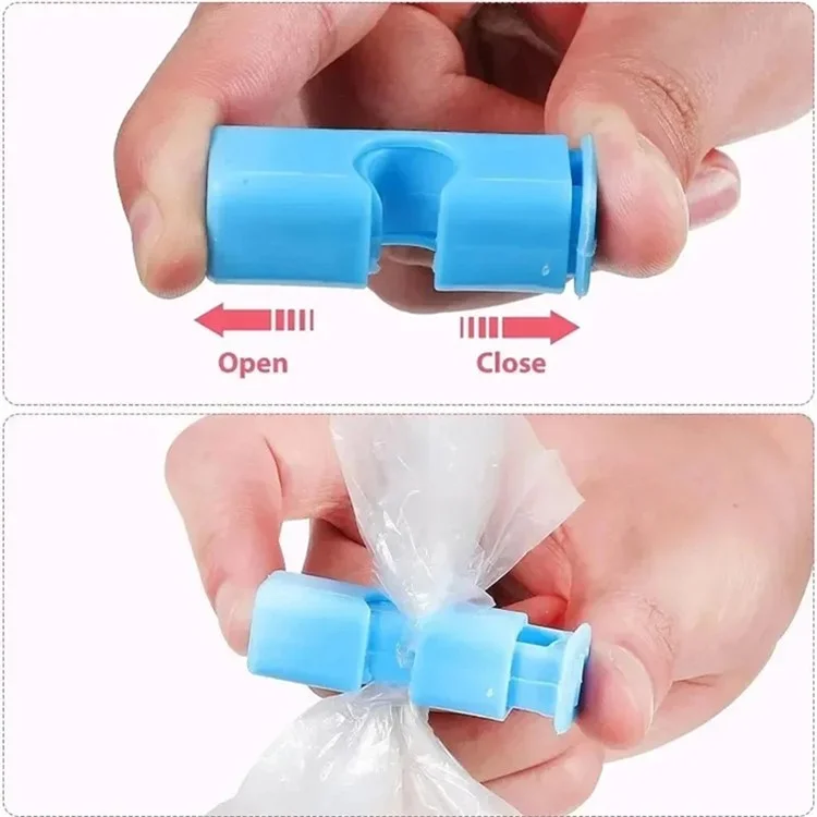 10 Stück Seal Clip Lebensmittelaufbewahrungstüten Clip Snack-Lebensmittellagerung Versiegelungsklammer - Rose