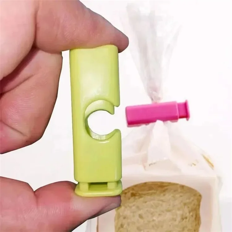 10 Stück Seal Clip Lebensmittelaufbewahrungstüten Clip Snack-Lebensmittellagerung Versiegelungsklammer - Rose