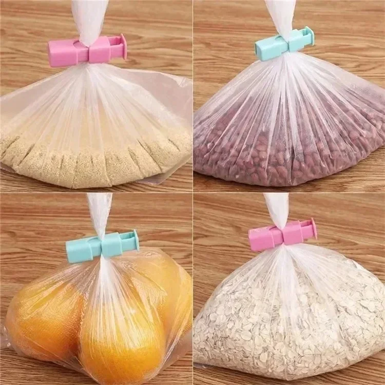 10 Stück Seal Clip Lebensmittelaufbewahrungstüten Clip Snack-Lebensmittellagerung Versiegelungsklammer - Rose