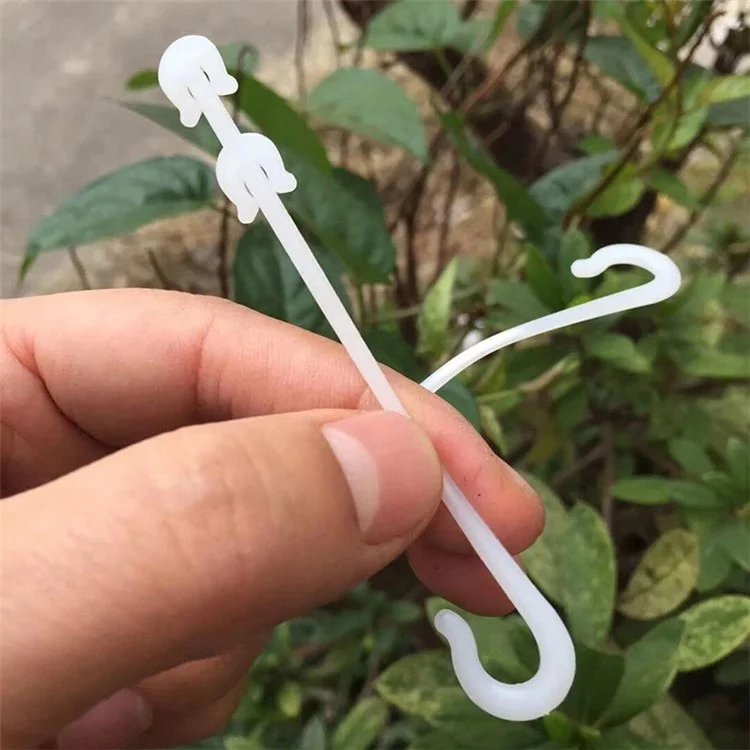 50 pezzi da 13 cm Supporto per piante da orto Garden Vegetable Vine J a forma di gancio Clip di fissaggio per frutti