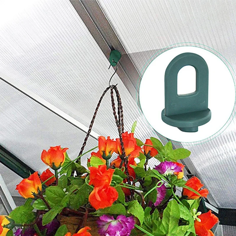 20PCS Plastic Greenhouse Hooks Plant Flower Hangers Clips for Hanging Pots