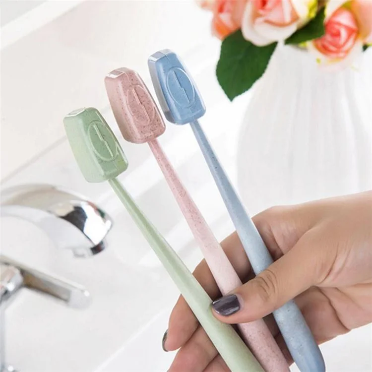 Conjunto de 4 Capas de Proteção para Escovas de Dentes de Viagem, Feitas de Palha de Trigo + PP