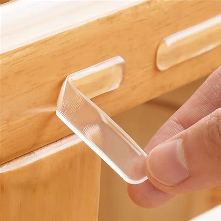 10 unidades Tira de PVC anti-colisão de 63x10x2mm Alça de porta Frigorífico Adesivo de parede invisível Amortecedor 
