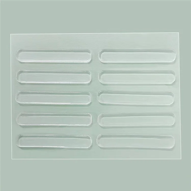 10 unidades Tira de PVC anti-colisão de 63x10x2mm Alça de porta Frigorífico Adesivo de parede invisível Amortecedor 