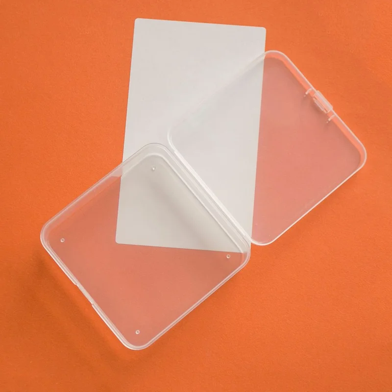 Multi-purpose Small Transparent Plastic Square Storage Box with Lid, Outer Diameter: 7.5x7.5x2.6cm