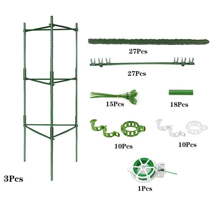 3 pièces / Set 8 mm Cages de plantes de tomates Piquets de jardin Supports de treillis végétaux pour plantes grimpantes verticales