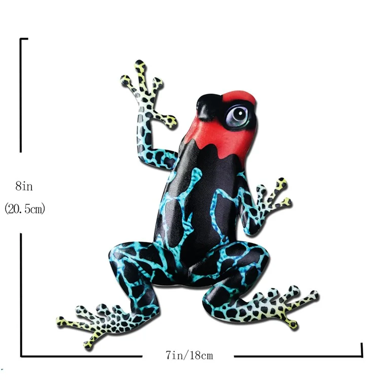 QW1104 Iron Art Frog Wall Hanging Dekor Garten Yard Indoor Outdoor Ornament - Blau