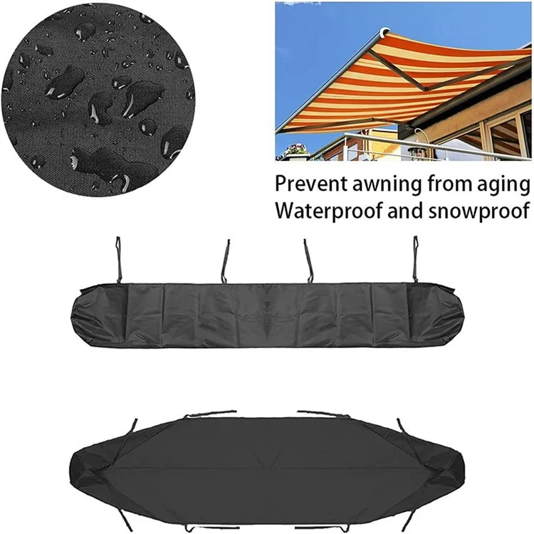 3m 420D Oxford Cloth Outdoor Awning Protective Cover Retractable Canopy Roller Blind Storage Bag - Beige