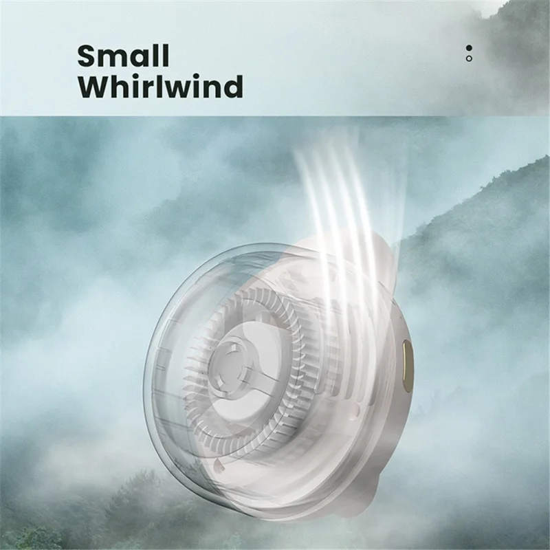 MF019 Portable USB Charging No Leaf Mini Cooling Fan Summer Desktop Quiet Fan Cooler with Back Clip - Beige