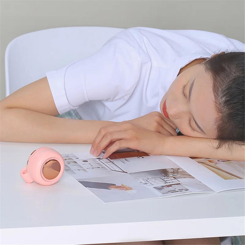 MF019 Portable USB Charging No Leaf Mini Cooling Fan Summer Desktop Quiet Fan Cooler with Back Clip - Beige