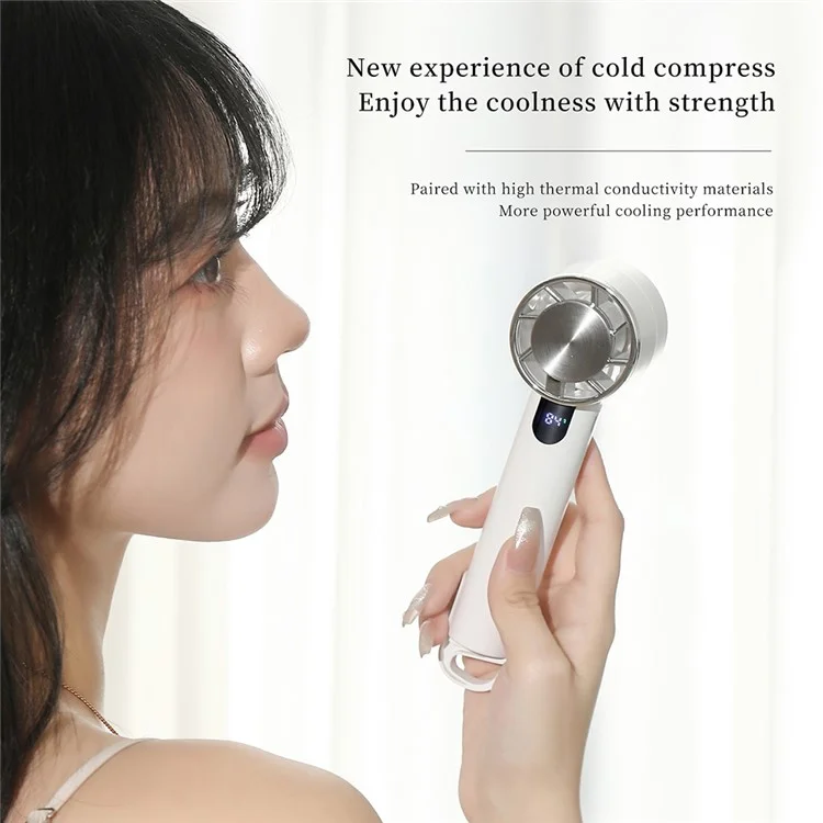 U26 Handheld Desk Mini Fan Strong Airflow Cooling Fan Rechargeable Summer Cooler - Blue