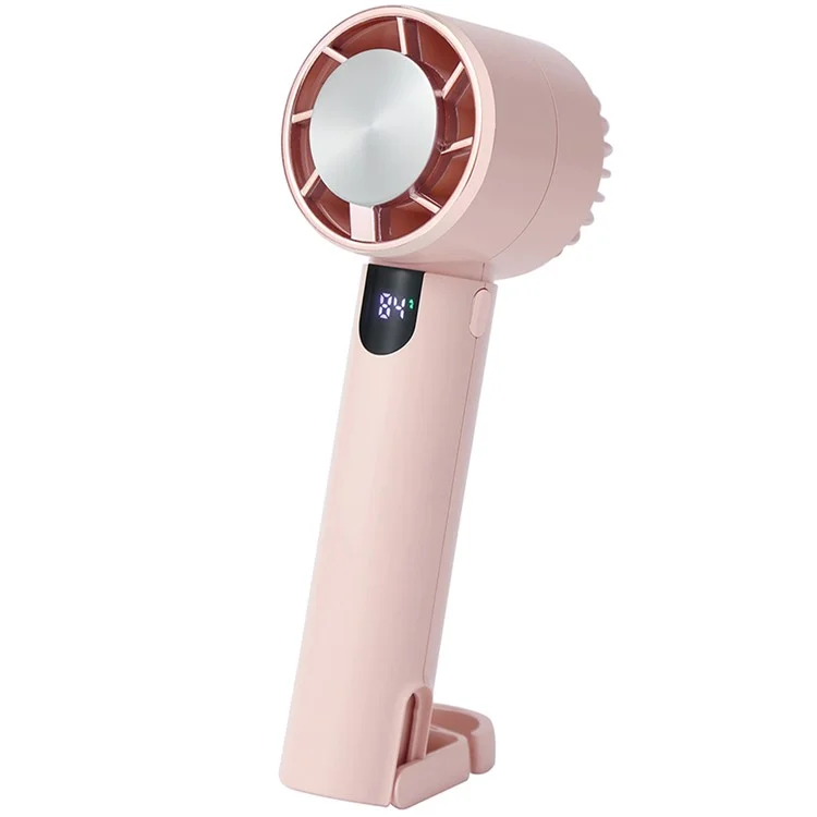 U26 Handheld Desk Mini Fan Strong Airflow Cooling Fan Rechargeable Summer Cooler - Pink