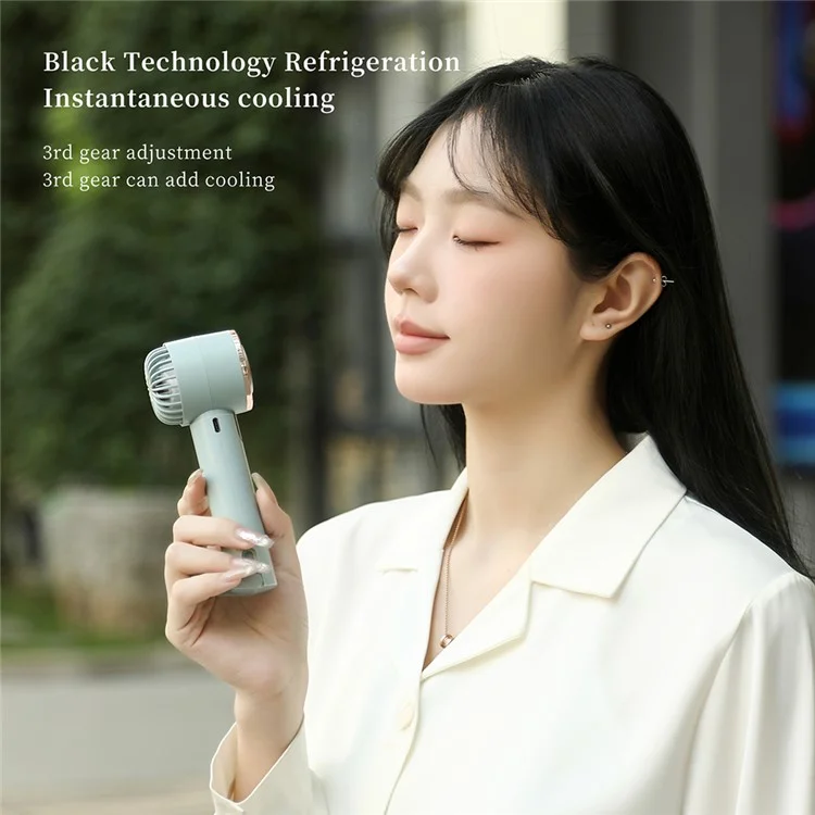 U26 Handheld Desk Mini Fan Strong Airflow Cooling Fan Rechargeable Summer Cooler - Pink