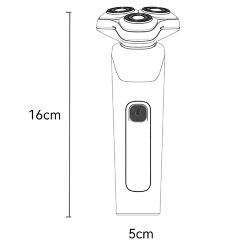 Yesido MG05 Razor di Rasoio Elettrico Impermeabile Con 3 Teste di Taglieri Galleggianti