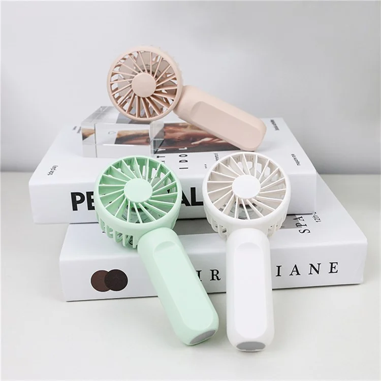 Portable Handheld Fan 3 Speeds Adjustable Low Noise Mini Desk Fan with Detachable Base - Pink