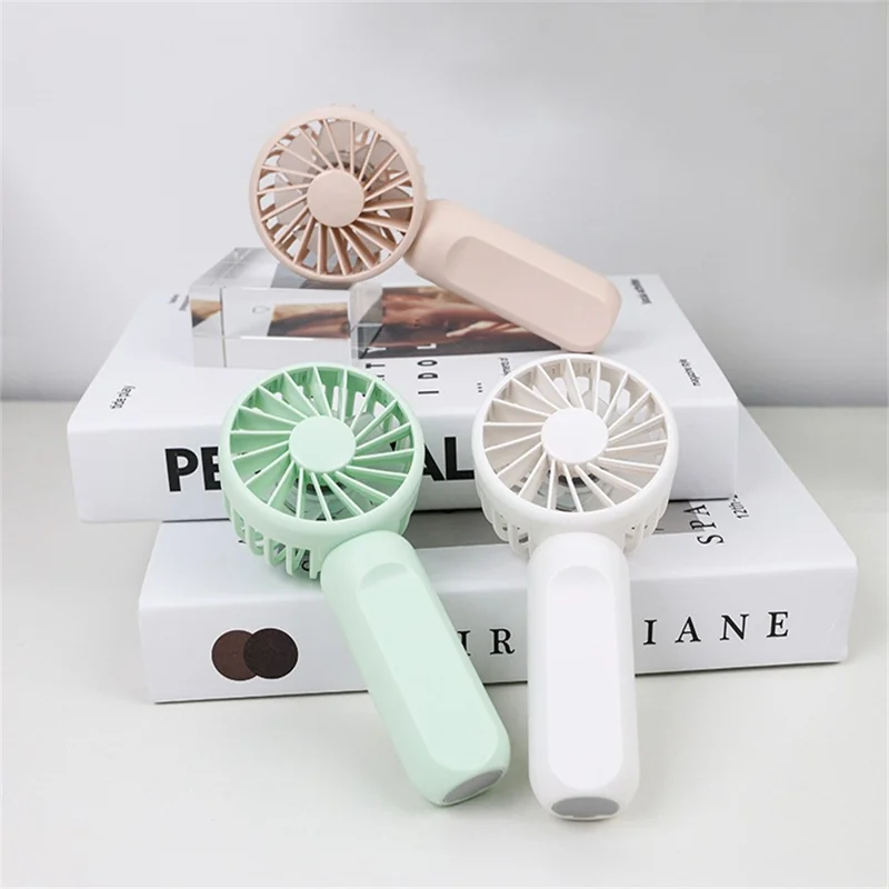 Portable Handheld Fan 3 Speeds Adjustable Low Noise Mini Desk Fan with Detachable Base - Green