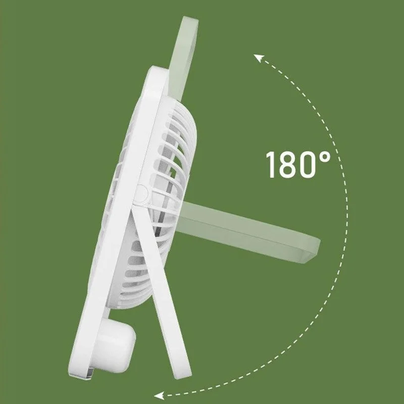 Ultra Thin Desktop Fan Digital Display 5 Speeds Adjustable Cooling Fan with Foldable Stand - Pink