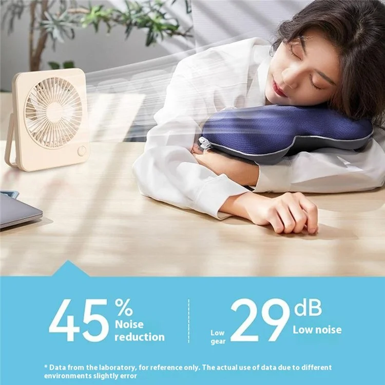 Ventilateur de bureau ultra-fin W70 USB rechargeable Silencieux Ventilateur portable à main avec batterie 1200mAh - Rose