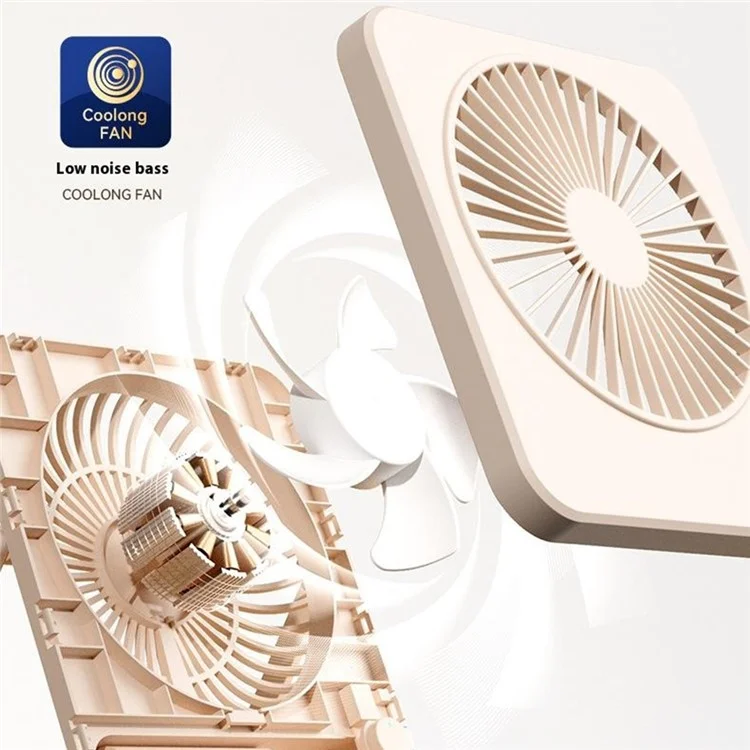 Ventilateur de bureau ultra-fin W70 USB rechargeable Silencieux Ventilateur portable à main avec batterie 1200mAh - Rose
