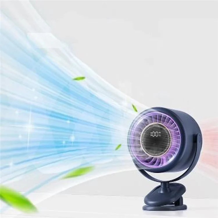 T30 Portable Desktop Fan 3600mAh USB Rechargeable Digital Display Clip-On Personal Fan 6 Speeds - Pink