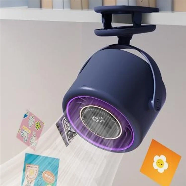 T30 Portable Desktop Fan 3600mAh USB Rechargeable Digital Display Clip-On Personal Fan 6 Speeds - Pink