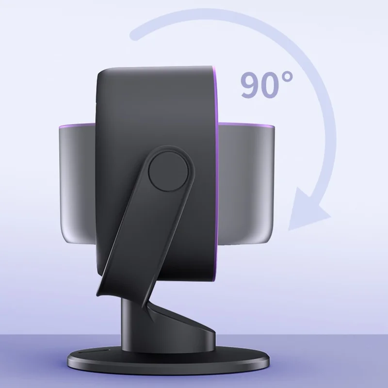 K804 Touch Screen Desktop Fan 100 Speeds Adjustable Cooling Fan with Digital Display - White